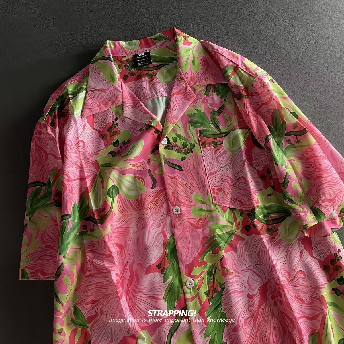 Kemeja Hawaii Kerah Kuba Bunga - Vintage Hawaiian Floral Shirt ulasan dan harga