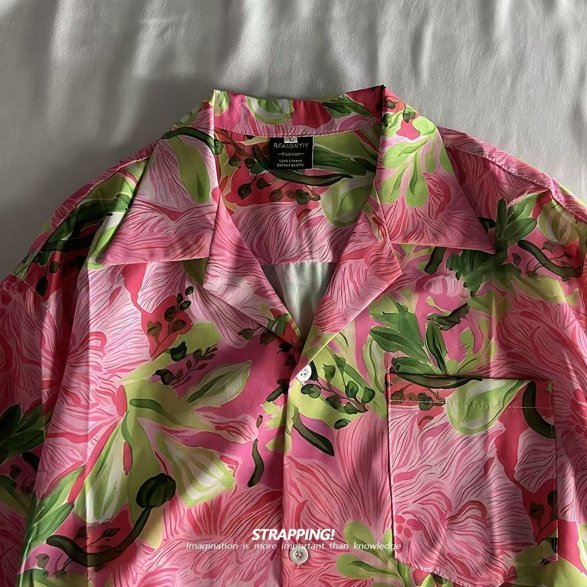 Kemeja Hawaii Kerah Kuba Bunga - Vintage Hawaiian Floral Shirt ulasan dan harga