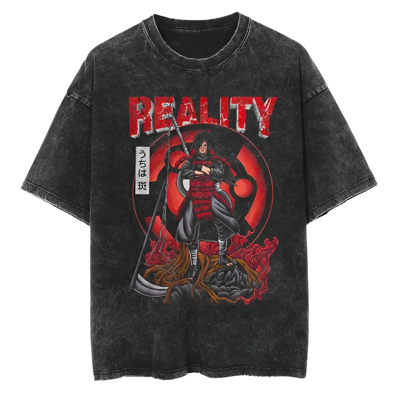 Kaos Madara Uchiha Naruto Pria - Acid Wash Vintage Graphic T Shirt ulasan dan harga