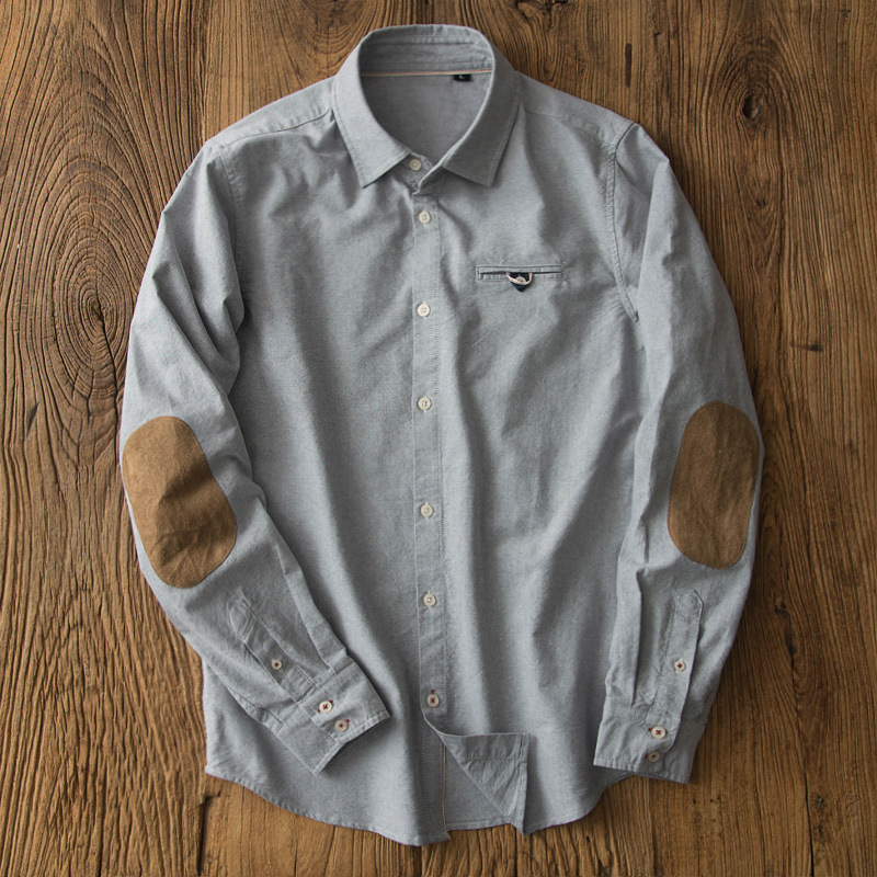 Kemeja perca lengan panjang pr - Oxford Cotton Casual Shirt Business ulasan dan harga
