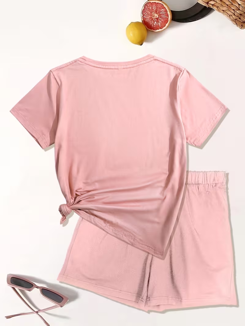 2PCS Setelan Kaos Lengan Pende - T-Shirts ulasan dan harga