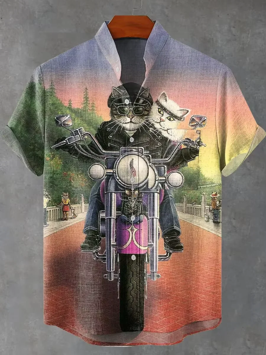 Kemeja Lengan Pendek Pria deng - Vintage Hawaiian Floral Shirt ulasan dan harga
