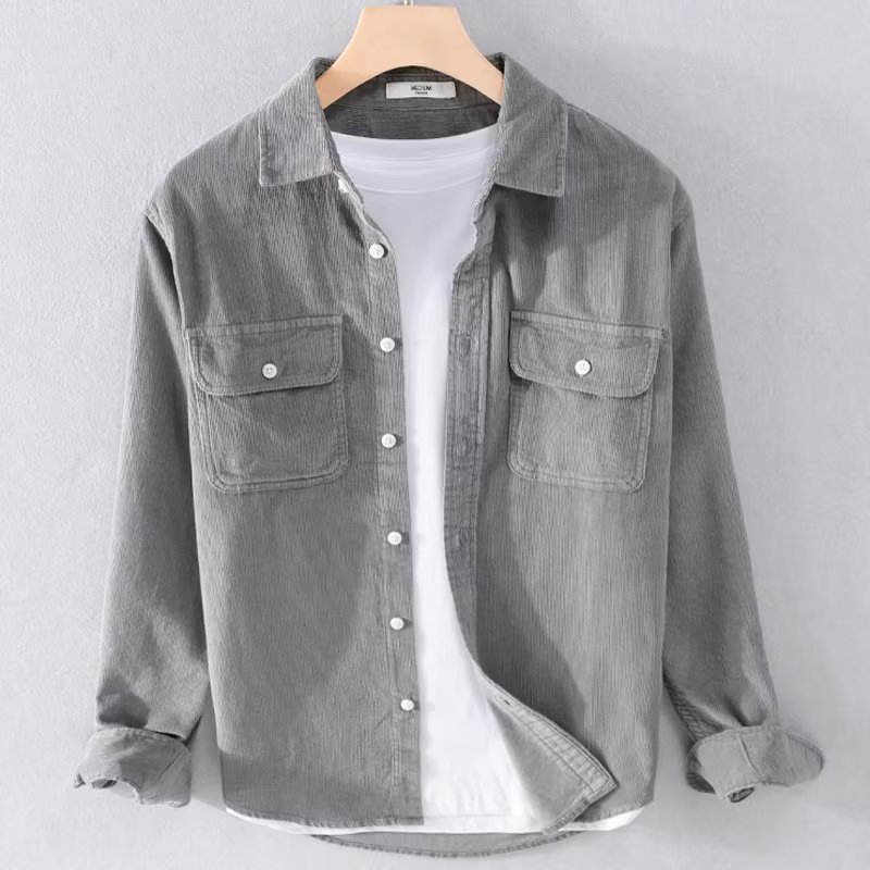 Kemeja Corduroy Pria, Warna Po - Corduroy Button Up Shirt Men ulasan dan harga